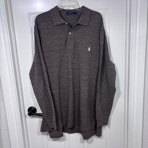 Polo Ralph Lauren Long Sleeve Polo Shirt Men’s XL Tall Brown